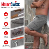 Mount Swiss Herren Freizeitshorts Cargo - Stahlgrau - XL