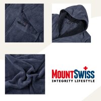 Mount Swiss Bademantel ARBON mit Kapuze - Farbe: anthrazit, Gr&ouml;sse: XL